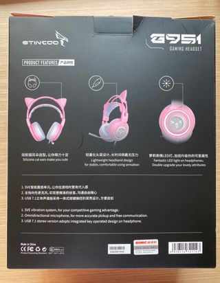 Cascos gaming con orejas de gato