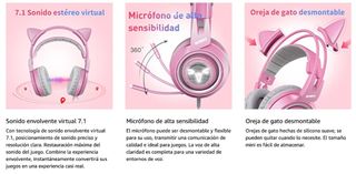 Cascos gaming con orejas de gato