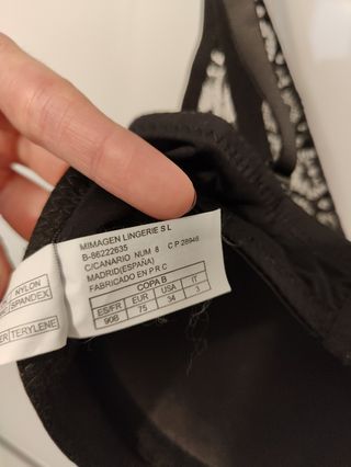 Sujetador encaje talla 90B