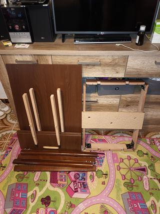 mesa extensible con 2 sillas