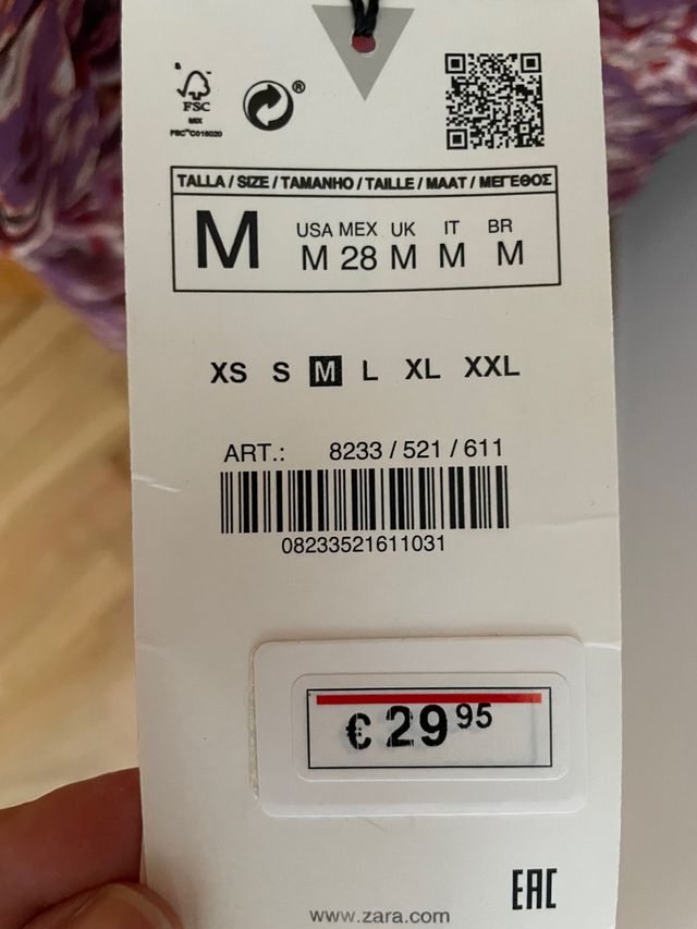 Vestido gasa Zara tM