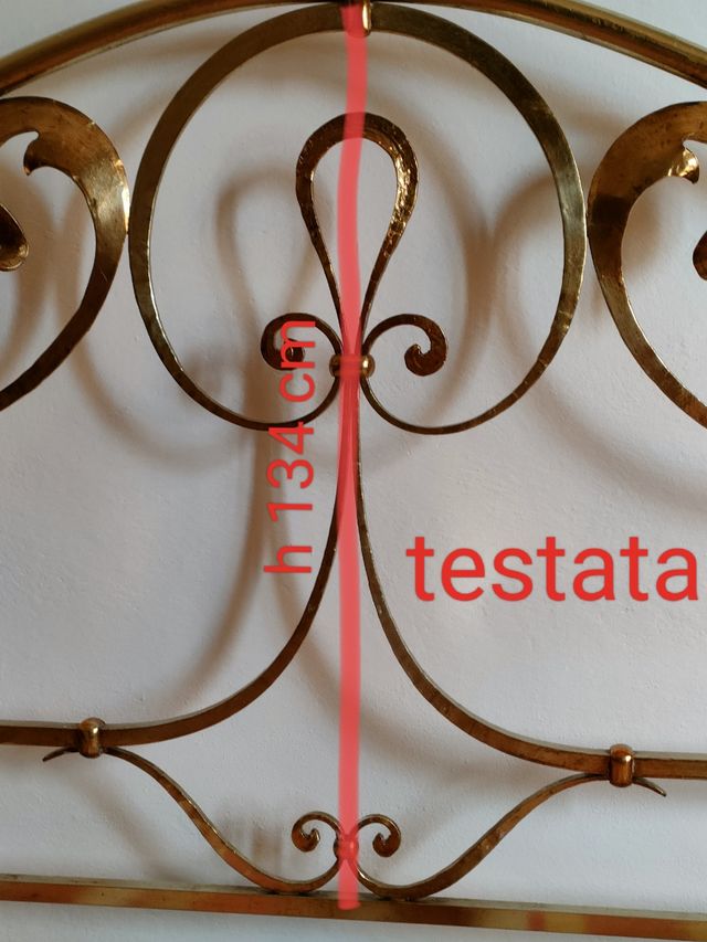 struttura letto matrimoniale in ferro battuto 