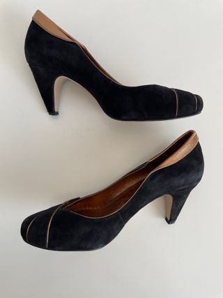 Zapatos de tacón ante negro. Diesel