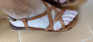 Sandalias romanas d piel