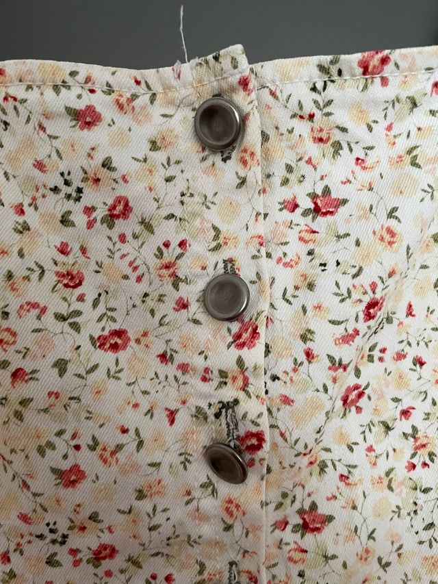 Vestido tipo pichi flores blanco