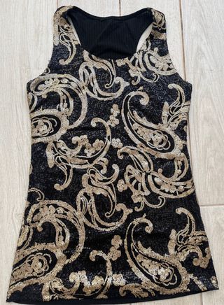 Camiseta tirantes lentejuelas talla m