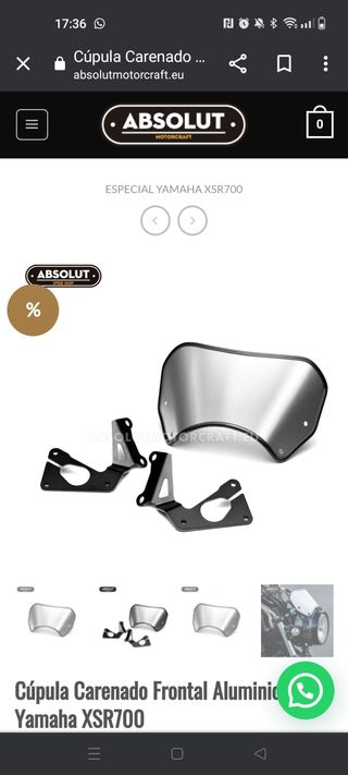 Cúpula original Yamaha xsr700