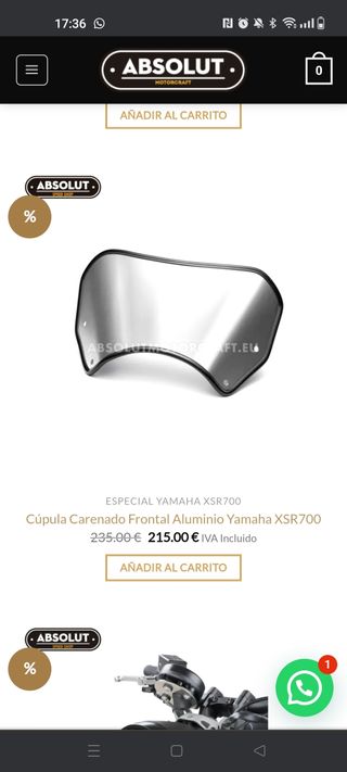 Cúpula original Yamaha xsr700