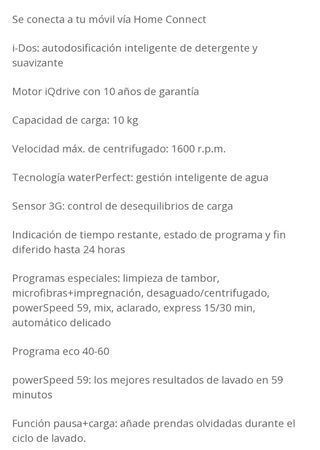 Lavadora carga frontal - Siemens WM16XKH1ES, 10 kg