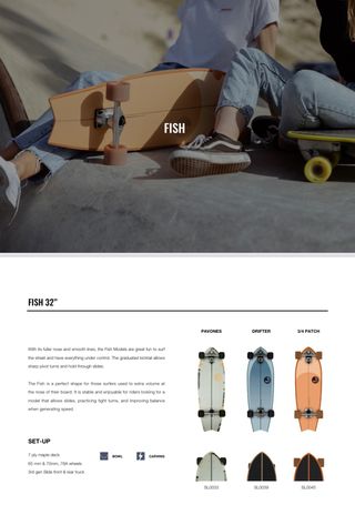 Surf Skate Slyde Fish Drifter 32''