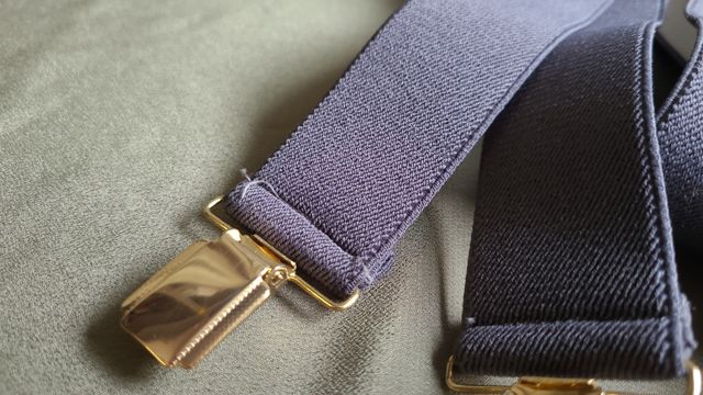 Bretelle elastiche vintage color grigio scuro