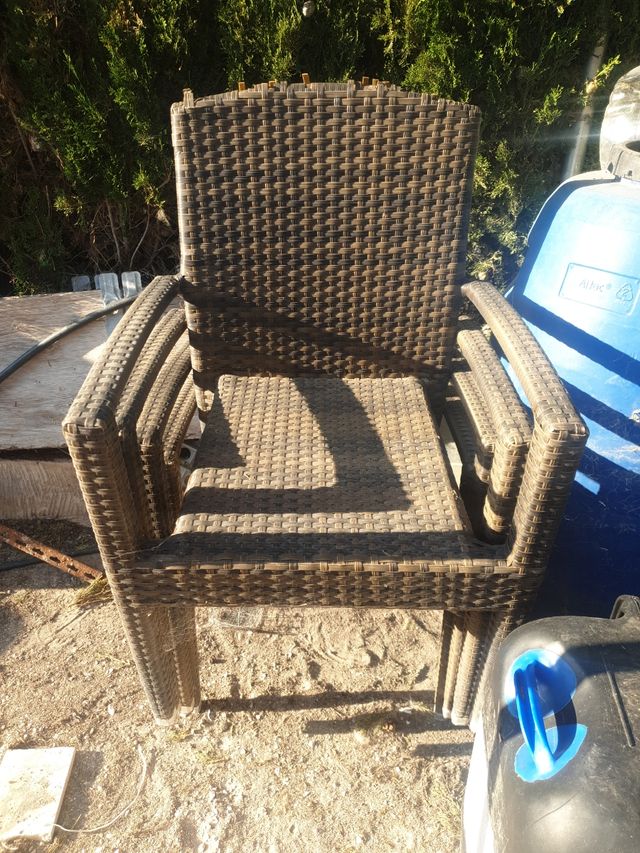6 sillones ratan terraza