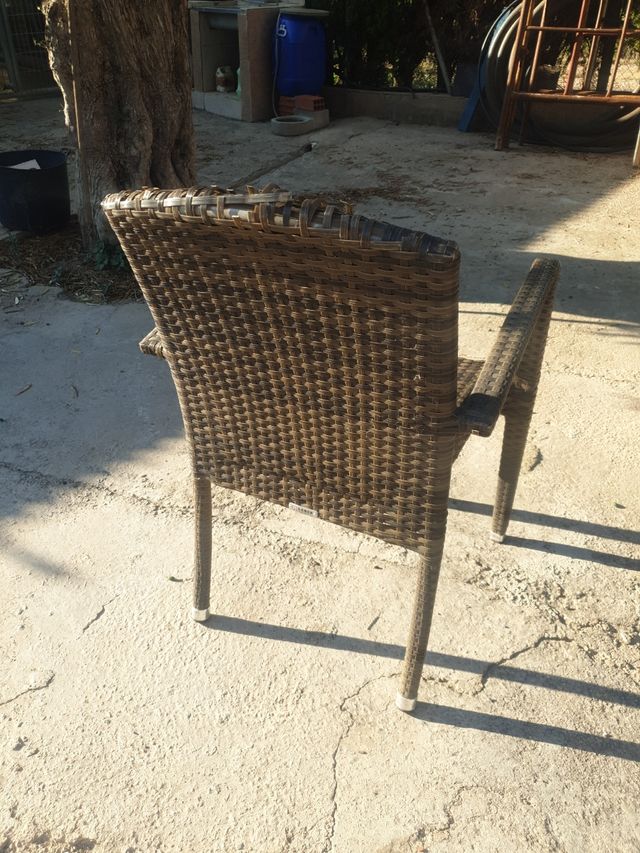 6 sillones ratan terraza