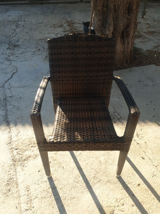 6 sillones ratan terraza