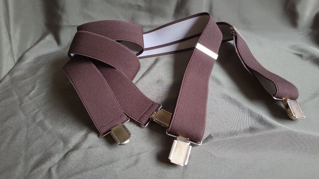 Bretelle elastiche vintage color marrone