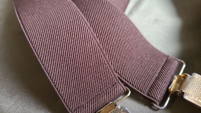 Bretelle elastiche vintage color marrone