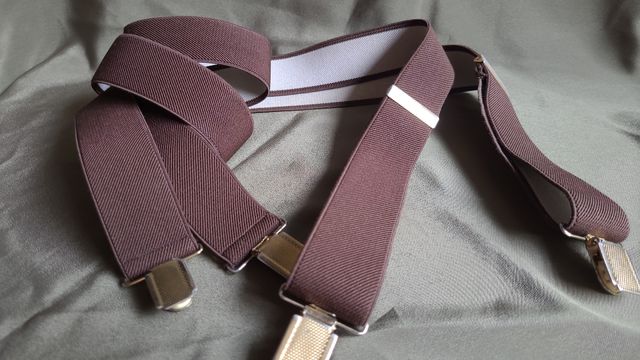 Bretelle elastiche vintage color marrone