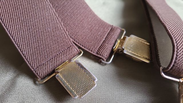 Bretelle elastiche vintage color marrone