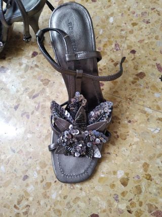 5 € sandalias plateadas como nuevas lo