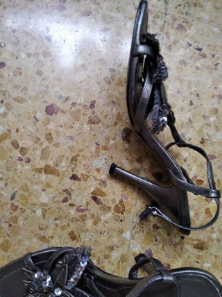 5 € sandalias plateadas como nuevas lo