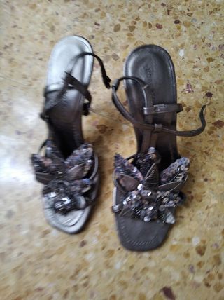 5 € sandalias plateadas como nuevas lo