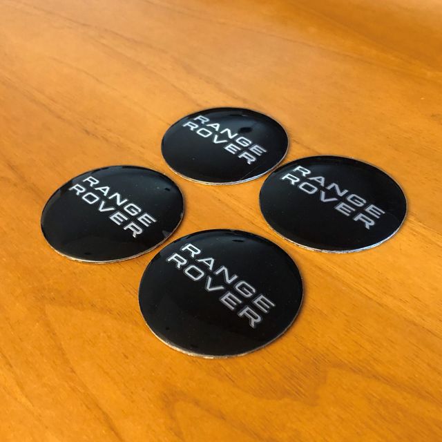 4 lenti adesive Range Rover nero 56mm