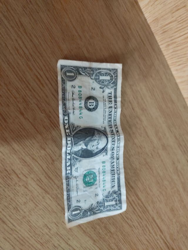 Billete real de 1 dólar
