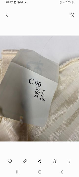 Faja entera pierna talla 105 copa C