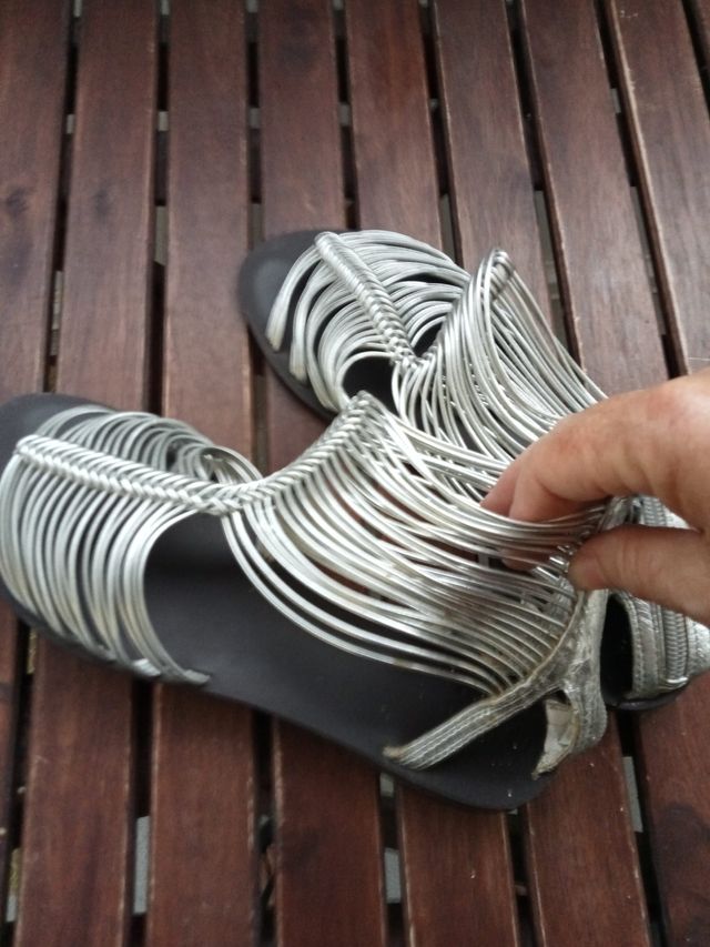 Botas de verano plateadas