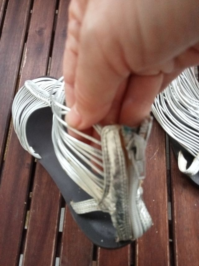 Botas de verano plateadas