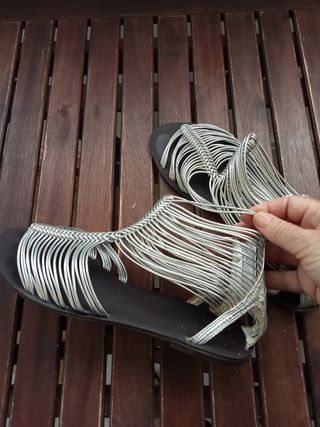 Botas de verano plateadas