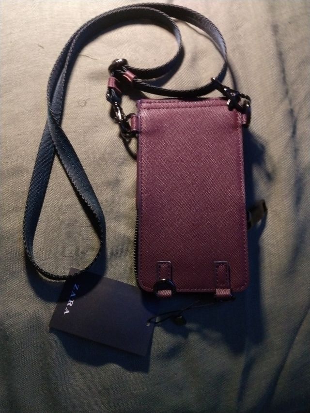 Mini bandolera, de piel