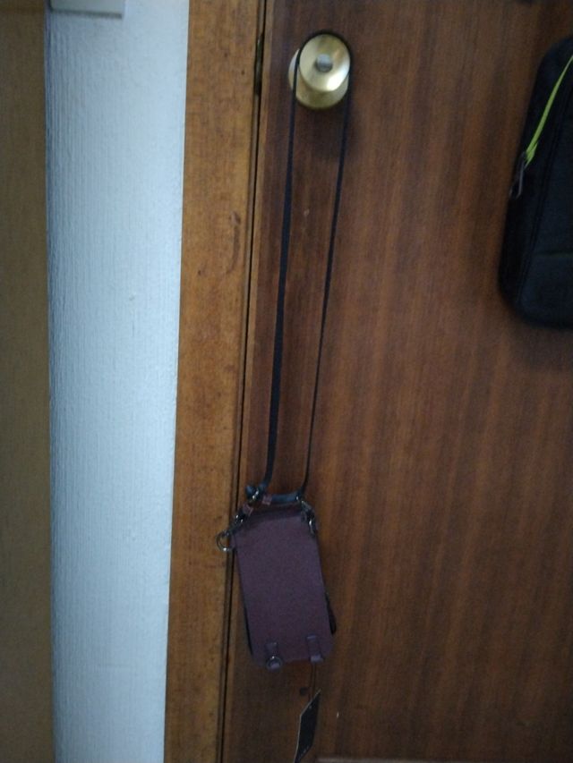 Mini bandolera, de piel