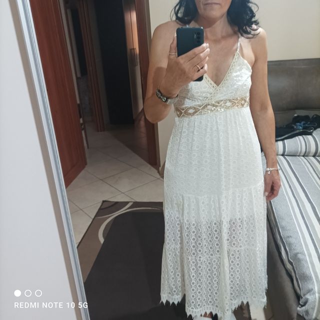 vestito lungo in pizzo taglia unica 