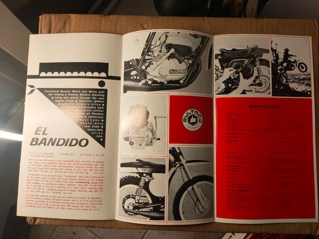 catalogos bultaco el bandido mk2 original inglés