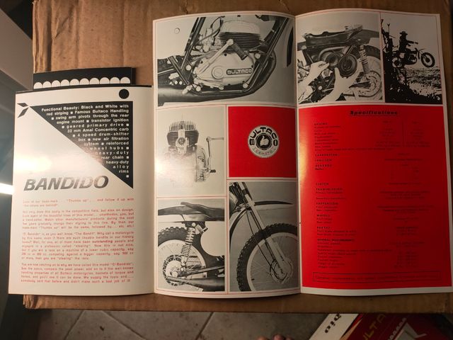 catalogos bultaco el bandido mk2 original inglés