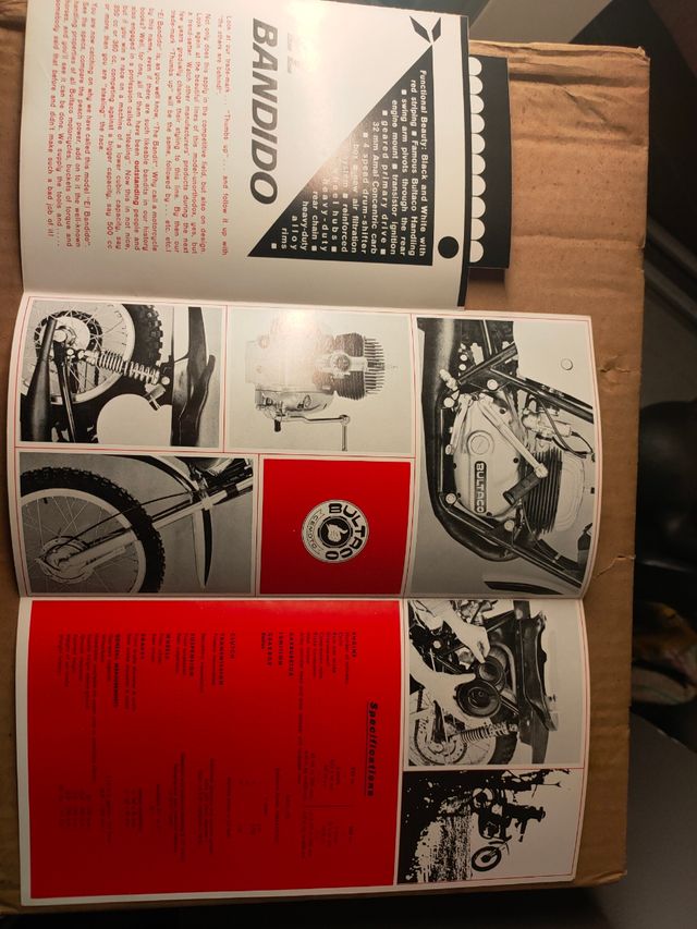 catalogos bultaco el bandido mk2 original inglés