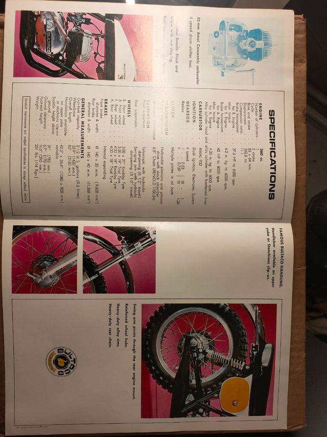 catalogos bultaco el bandido mk2 original inglés