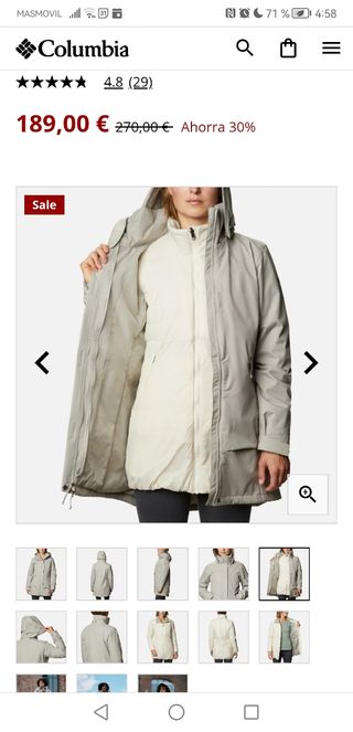 Parka Columbia 3 en 1 IDEAL REGALO