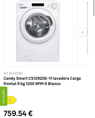 OFERTA!! 350€ CANDY 1200 9kg lavadora