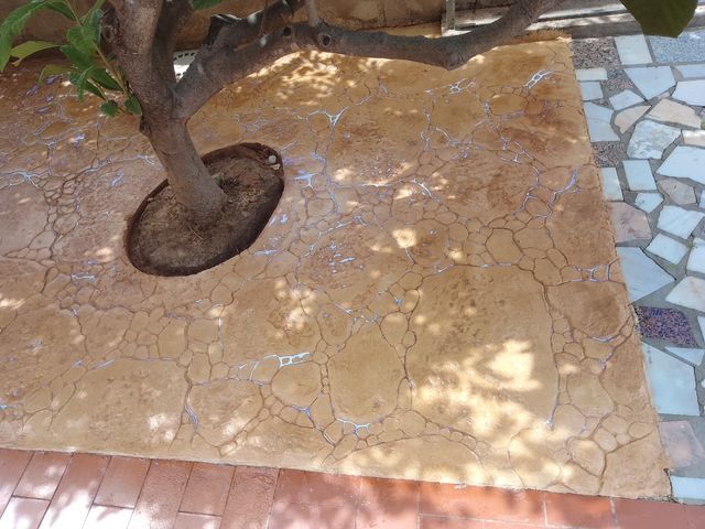 hormigón impreso y fratasado vertical