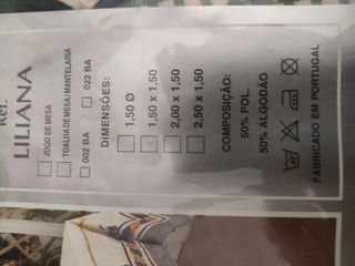 Mantel 150x150 cm , 6 servicios