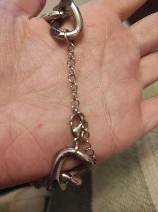 collar plateado tipo cadena 