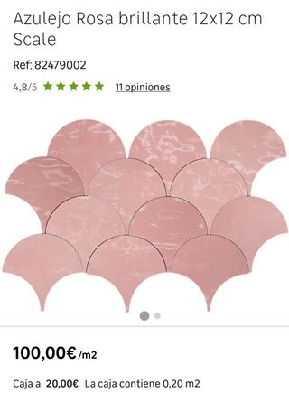 Azulejo rosa Scale de Leroy Merlin