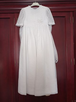 Vestido de comunión con diadema 