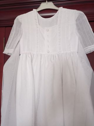 Vestido de comunión con diadema 