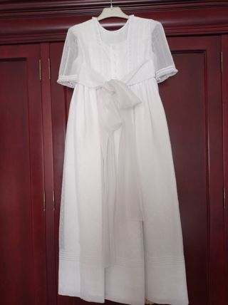 Vestido de comunión con diadema 