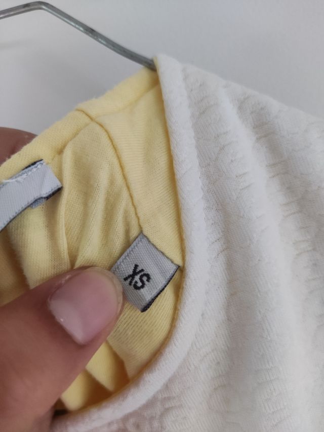 Vestido branco com forro amarelo Tiffosi