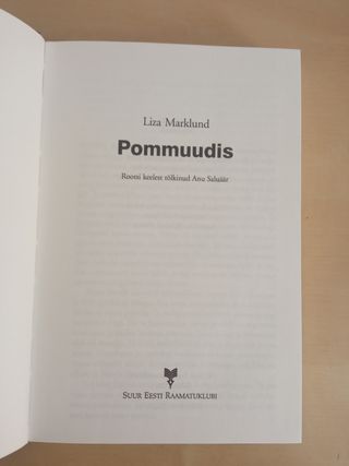 Libro en estonio. Novela negra.