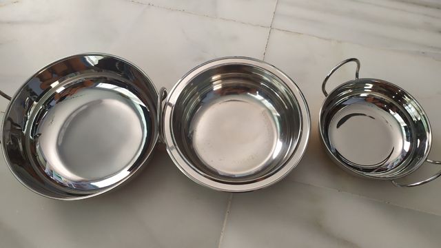 cuencos de acero